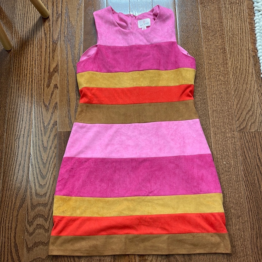 Colorful striped mini dress